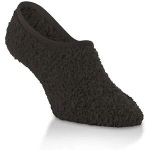 3 Pair West Loop Black Fuzzy No Show Socks Liners Stretch Banded NWT Womens 4-10